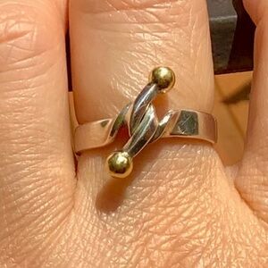 💛💍Adorable 18k/ 925 Sterling Silver Stefan Blake Twist Ring